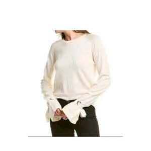 Maje Women Mory Tie-Cuff Wool Cashmere Blend Sweater Size 1 Small